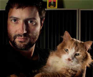 Mike with Oskar, before he left for another planet.