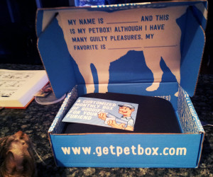 Step 2: After opening the PetBox with a clean butter knife, I examine the contents.